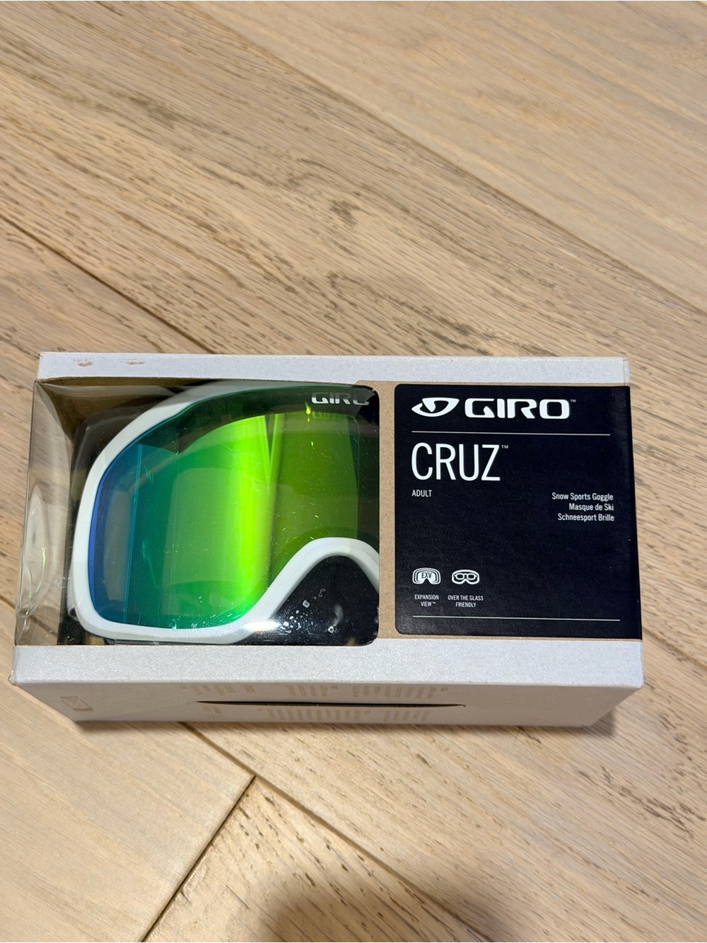 Giro Cruz Goggles - White Frame with Green Lens